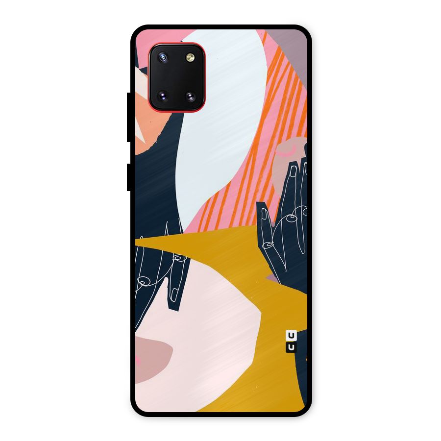 Abstract Hands Metal Back Case for Galaxy Note 10 Lite