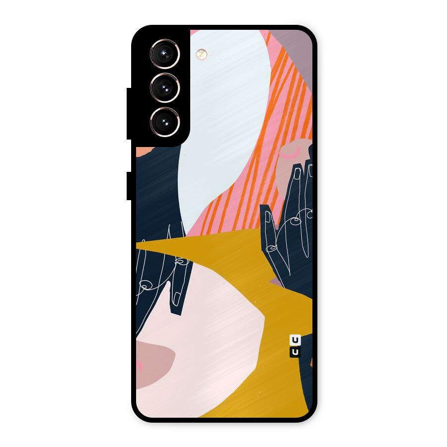 Abstract Hands Metal Back Case for Galaxy S21 5G