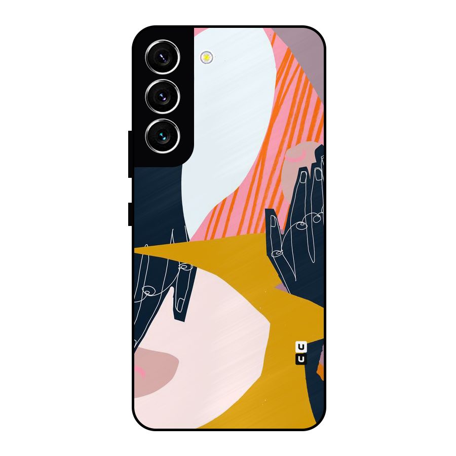 Abstract Hands Metal Back Case for Galaxy S22 5G