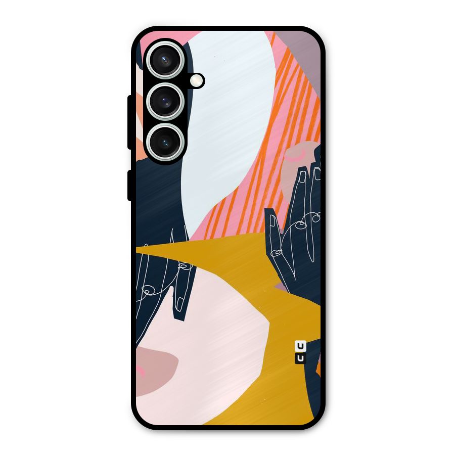 Abstract Hands Metal Back Case for Galaxy S23 FE