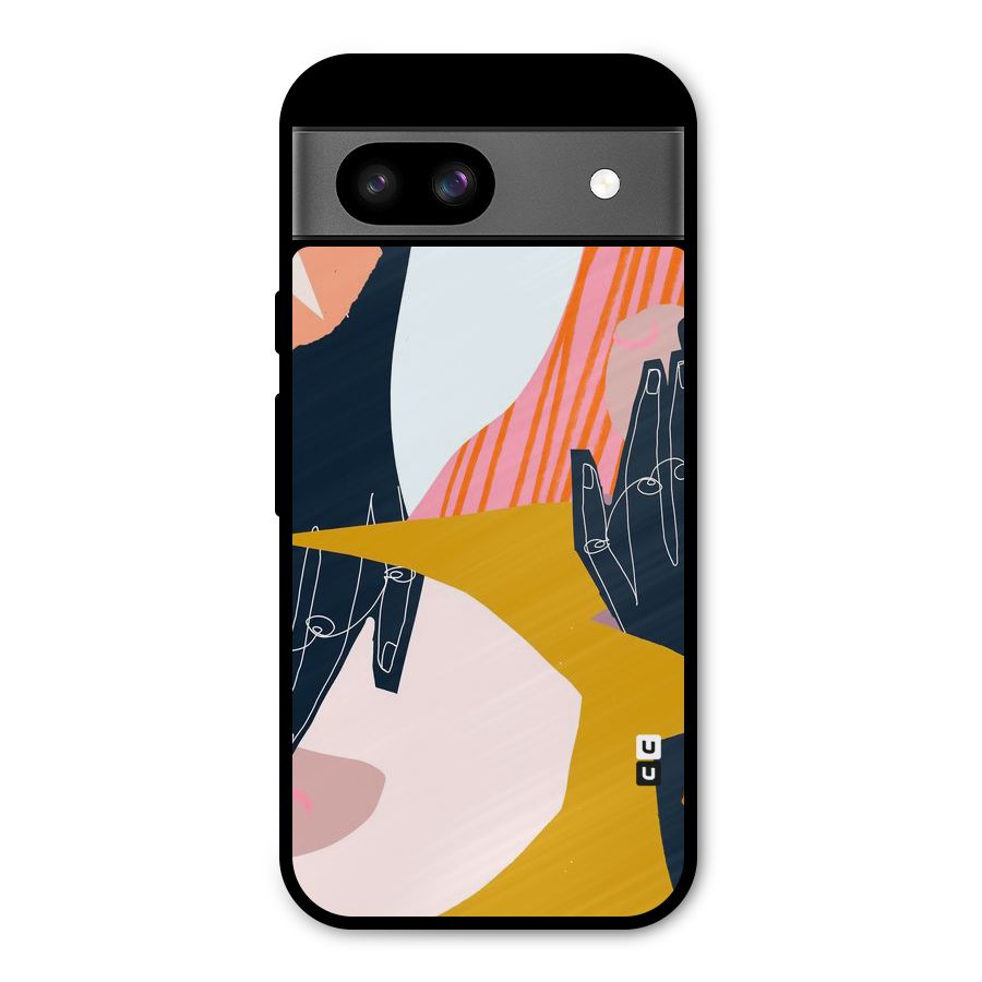 Abstract Hands Metal Back Case for Google Pixel 8a