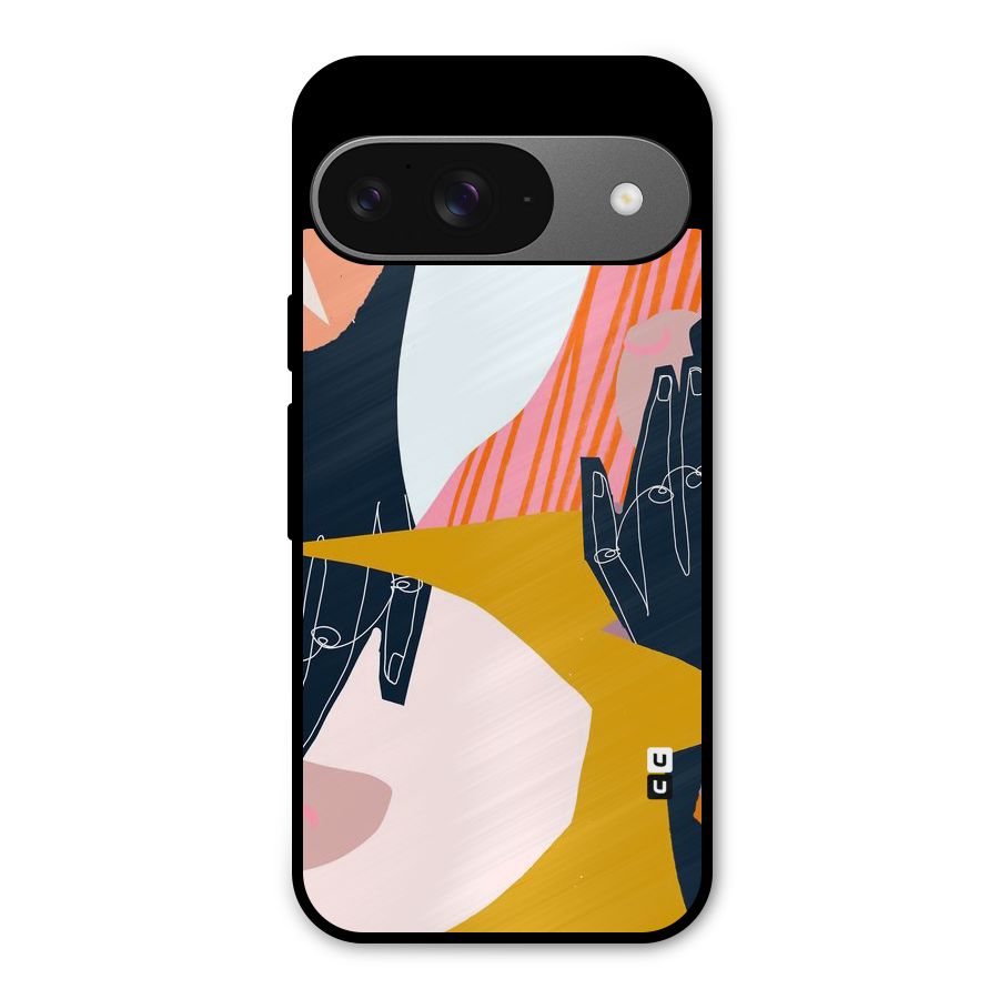 Abstract Hands Metal Back Case for Google Pixel 9