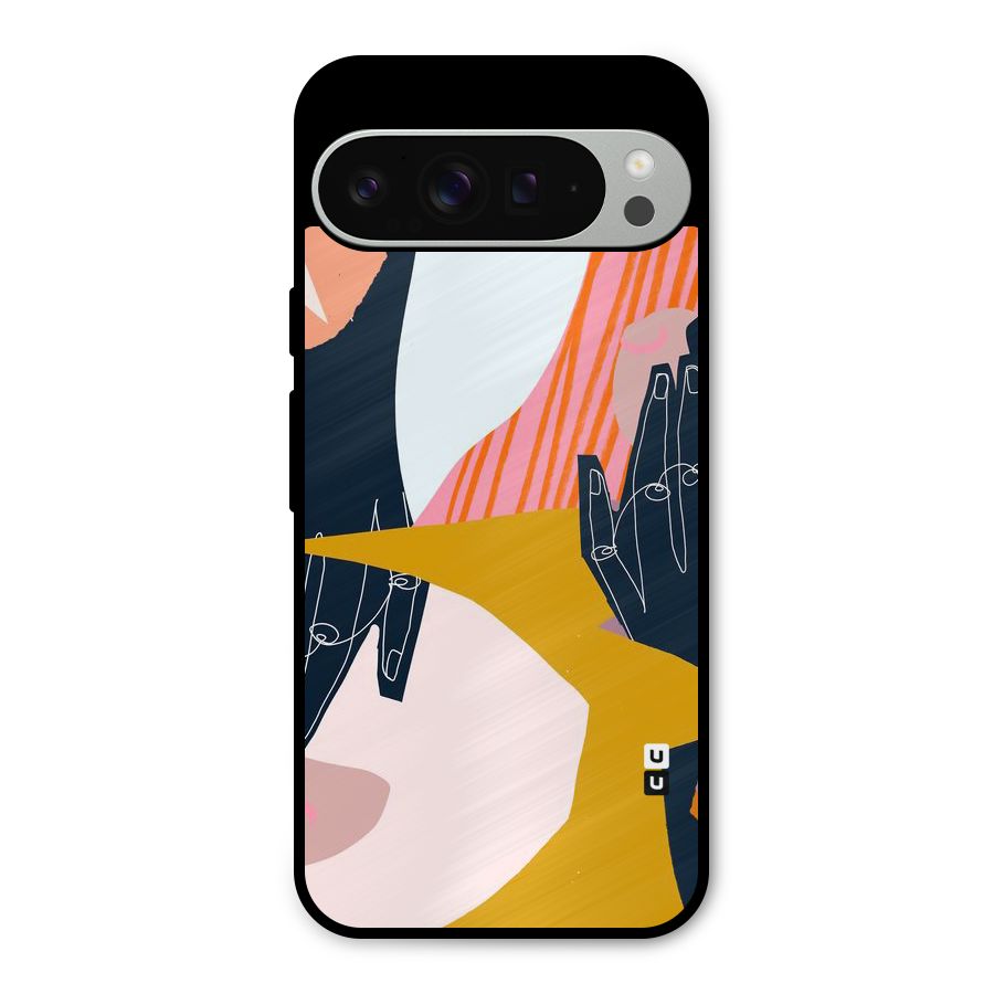 Abstract Hands Metal Back Case for Google Pixel 9 Pro XL