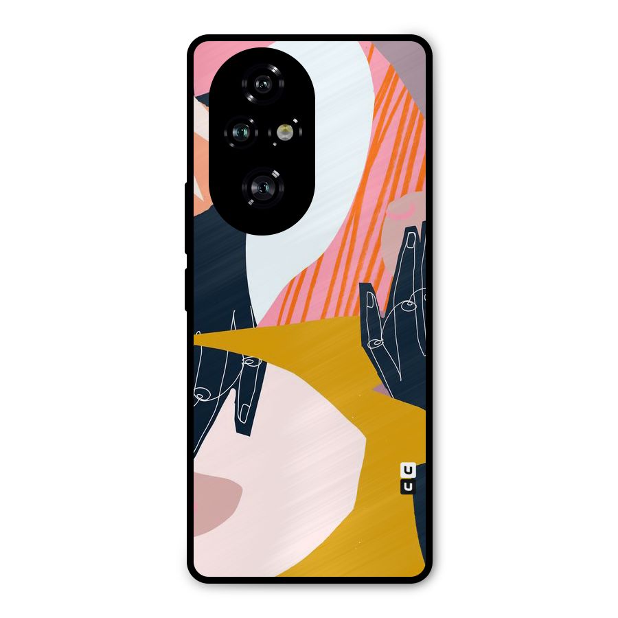 Abstract Hands Metal Back Case for Honor 200 Pro