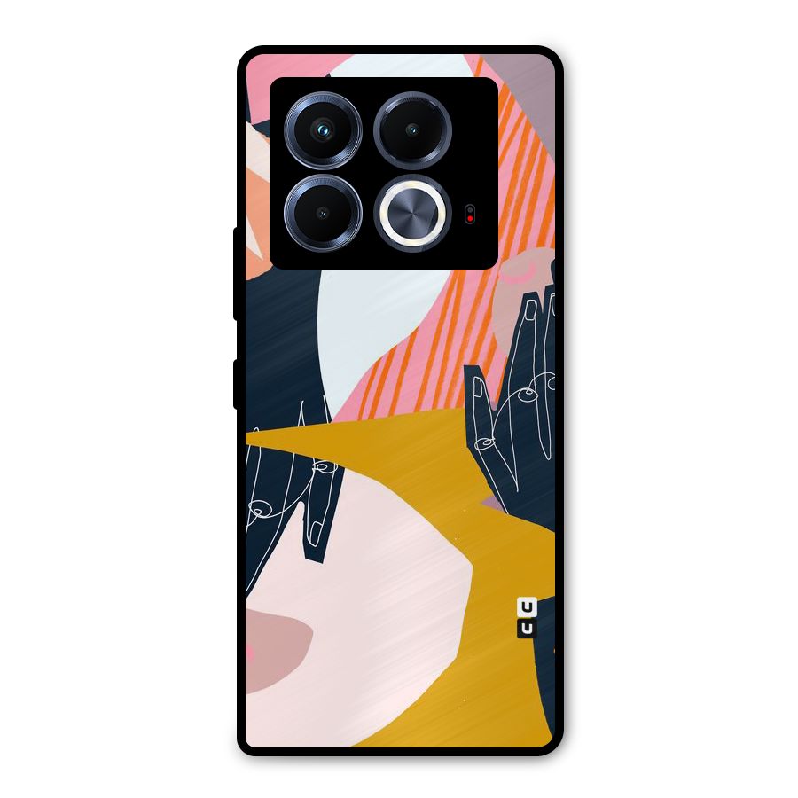 Abstract Hands Metal Back Case for Infinix Note 40 5G