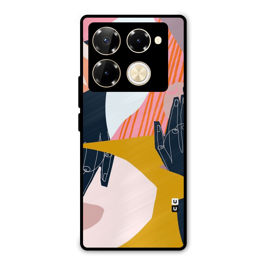 Abstract Hands Metal Back Case for Infinix Note 40 Pro