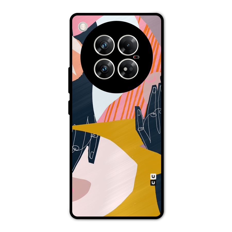 Abstract Hands Metal Back Case for Infinix Zero 40 5G