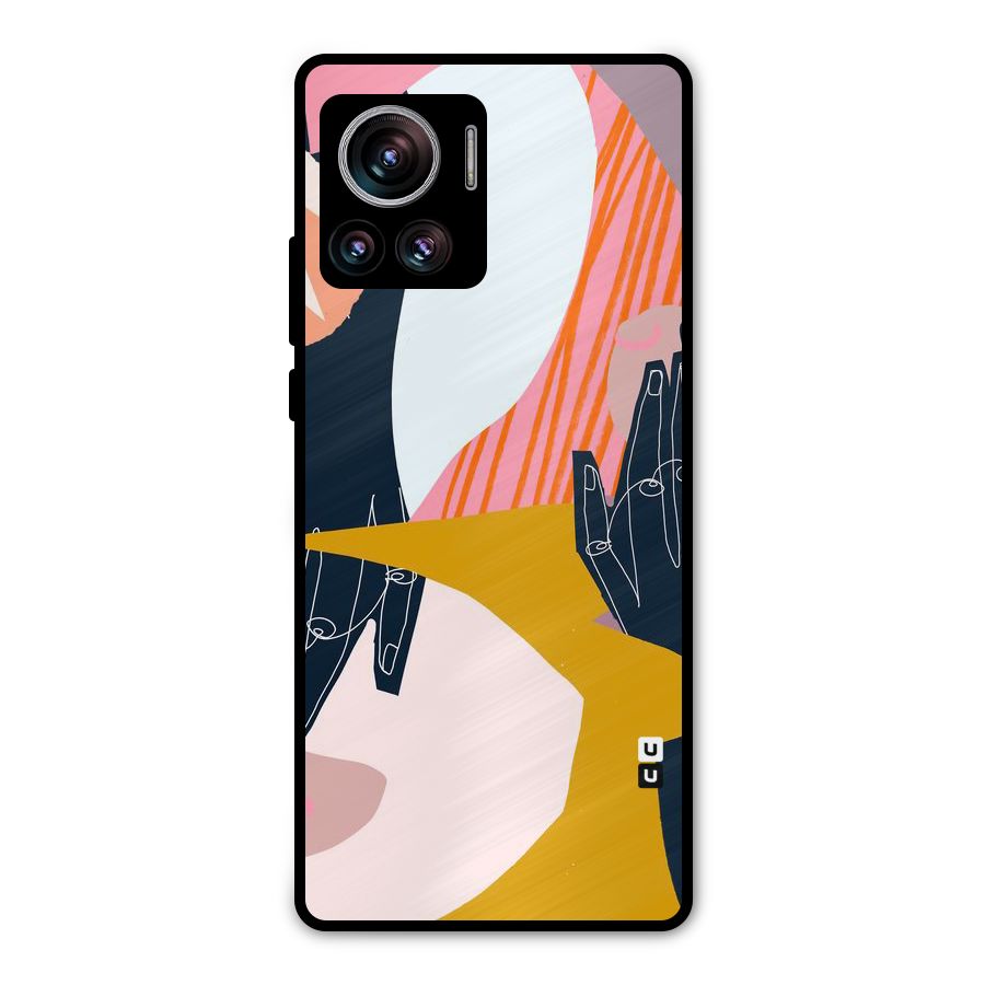 Abstract Hands Metal Back Case for Motorola Edge 30 Ultra