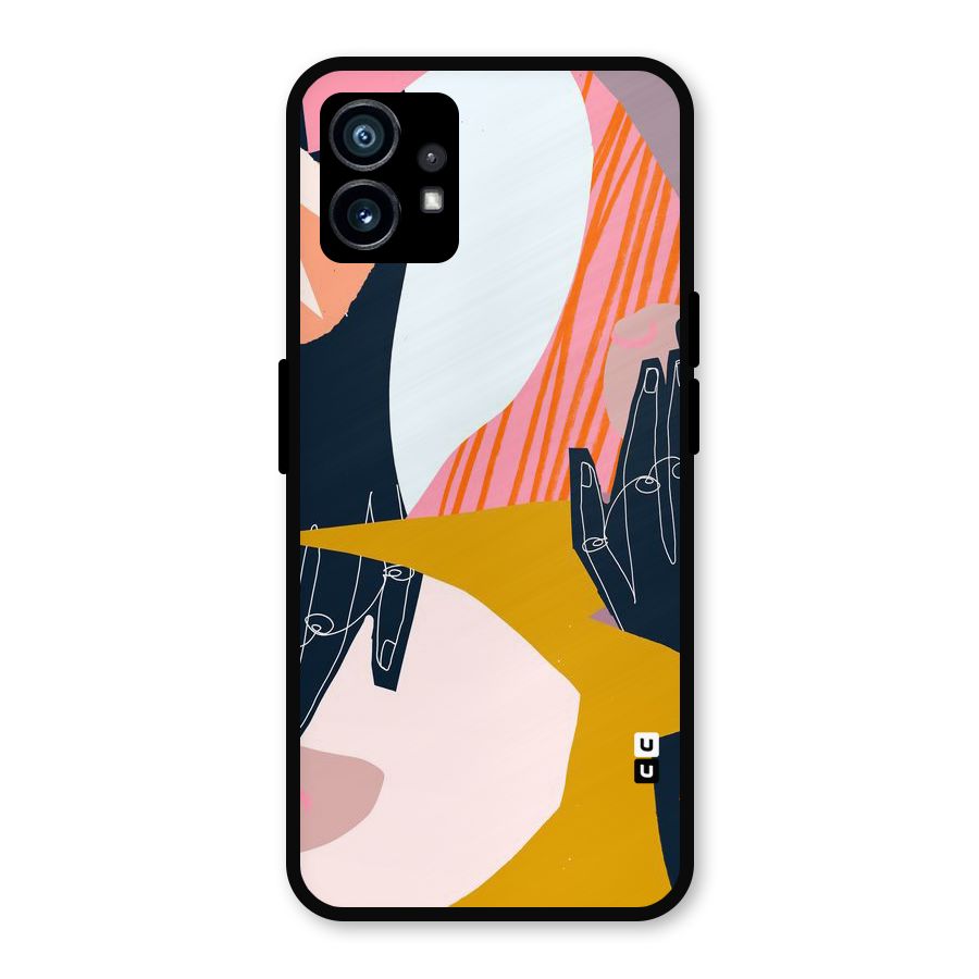 Abstract Hands Metal Back Case for Nothing Phone 1