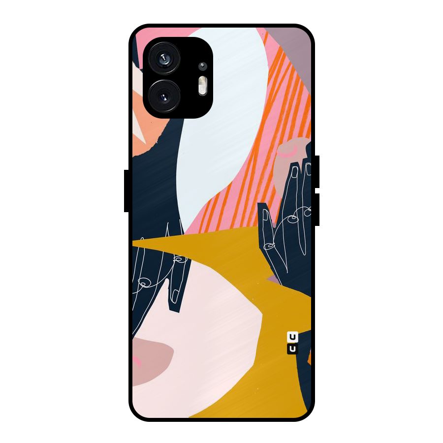 Abstract Hands Metal Back Case for Nothing Phone 2