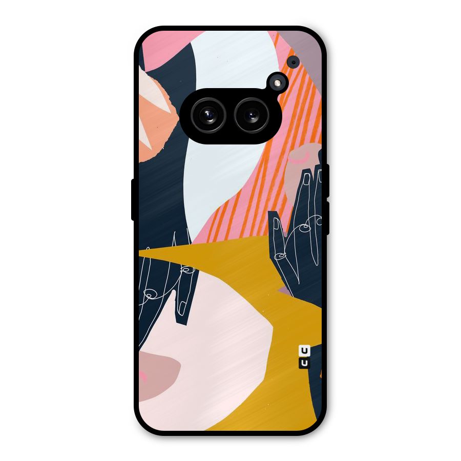 Abstract Hands Metal Back Case for Nothing Phone 2a Plus