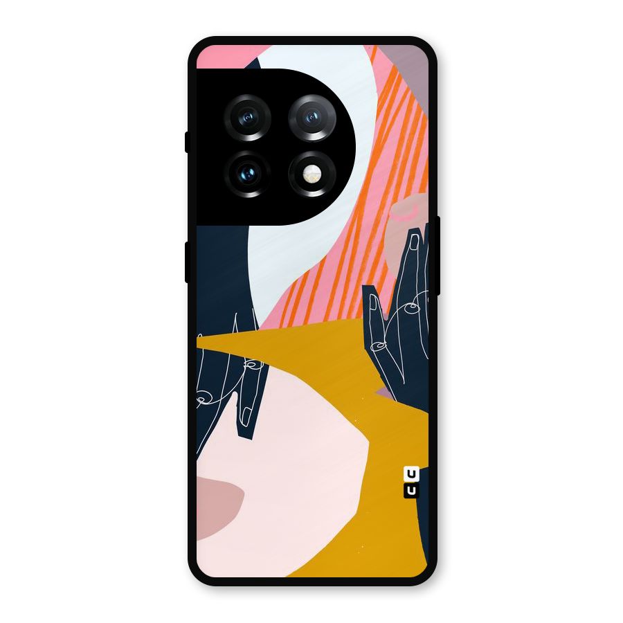 Abstract Hands Metal Back Case for OnePlus 11