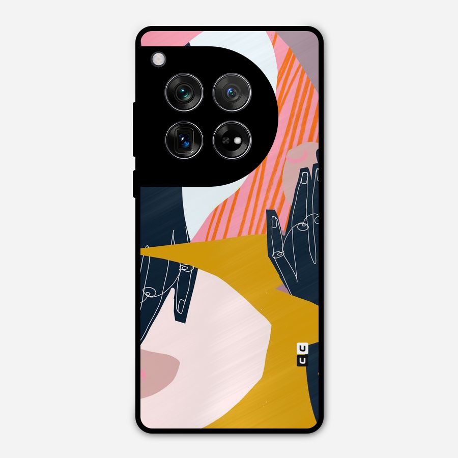 Abstract Hands Metal Back Case for OnePlus 12