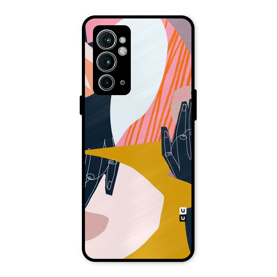 Abstract Hands Metal Back Case for OnePlus 9RT 5G