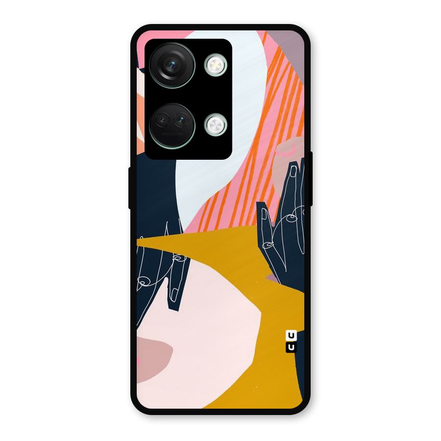 Abstract Hands Metal Back Case for OnePlus Nord 3