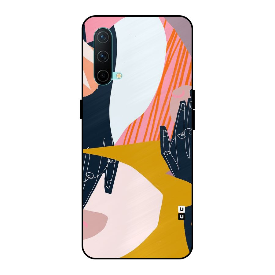 Abstract Hands Metal Back Case for OnePlus Nord CE 5G