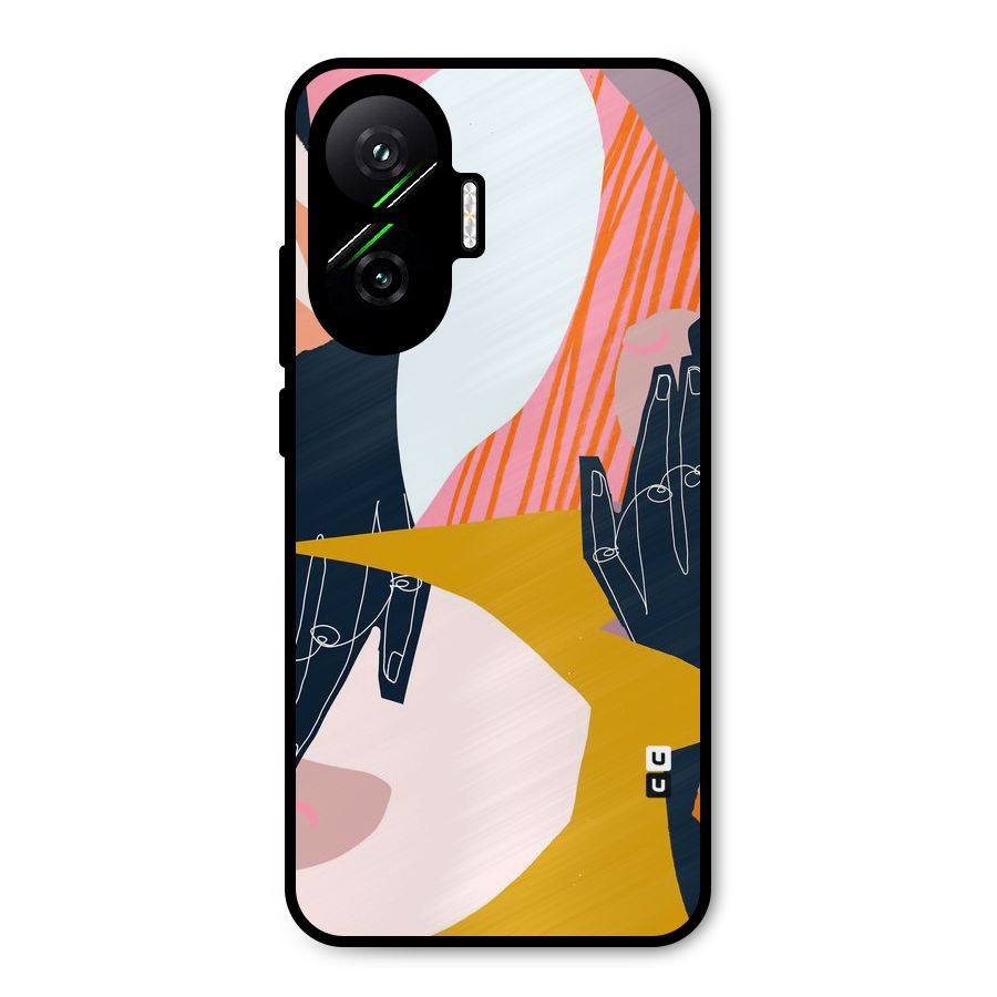Abstract Hands Metal Back Case for Poco F7