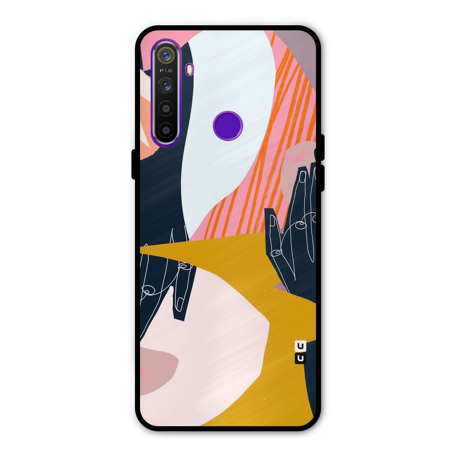 Abstract Hands Metal Back Case for Realme 5