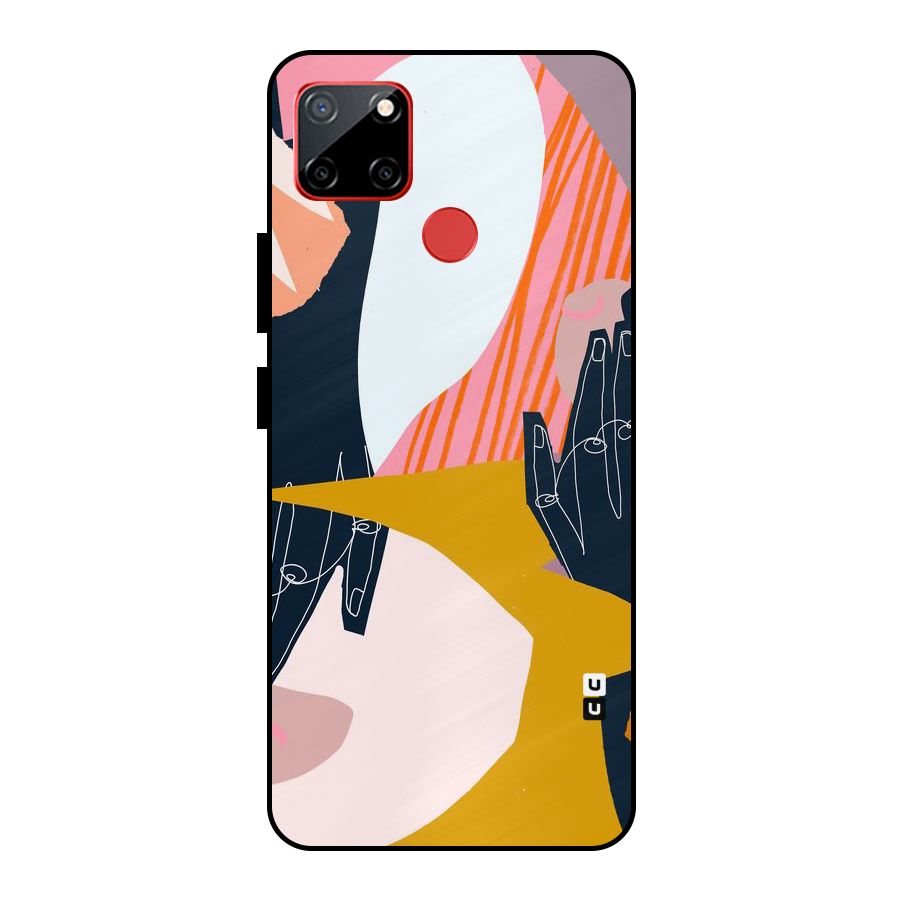 Abstract Hands Metal Back Case for Realme C12