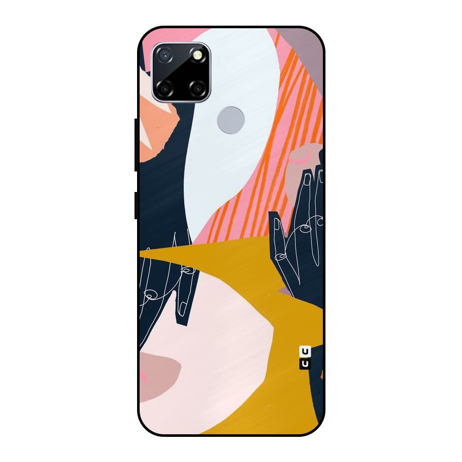 Abstract Hands Metal Back Case for Realme Narzo 20