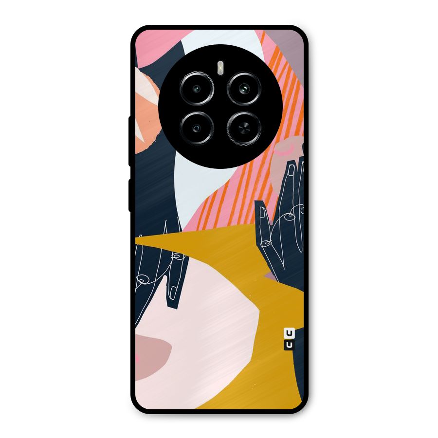Abstract Hands Metal Back Case for Realme P1