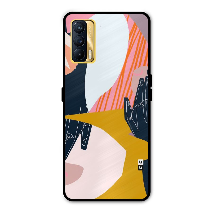 Abstract Hands Metal Back Case for Realme X7