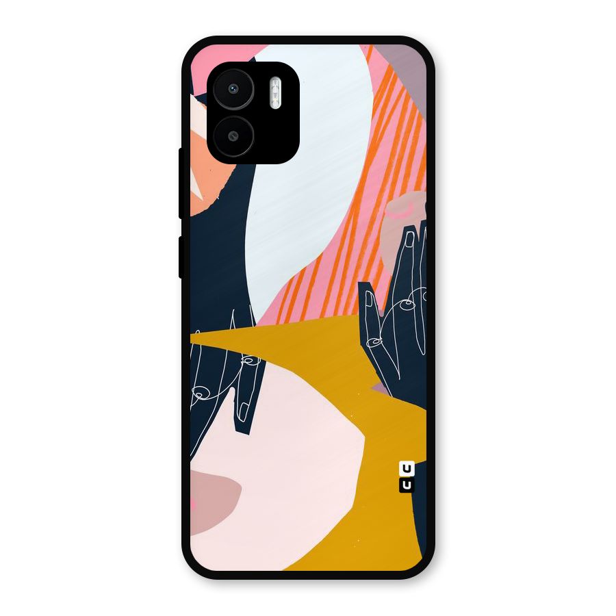 Abstract Hands Metal Back Case for Redmi A2