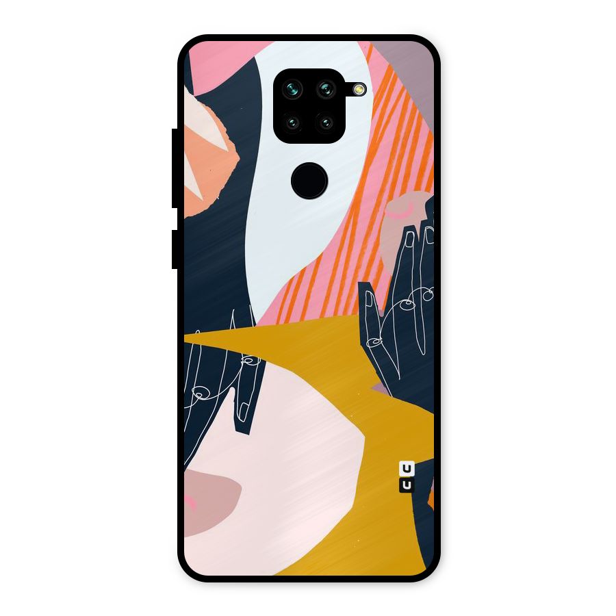 Abstract Hands Metal Back Case for Redmi Note 9