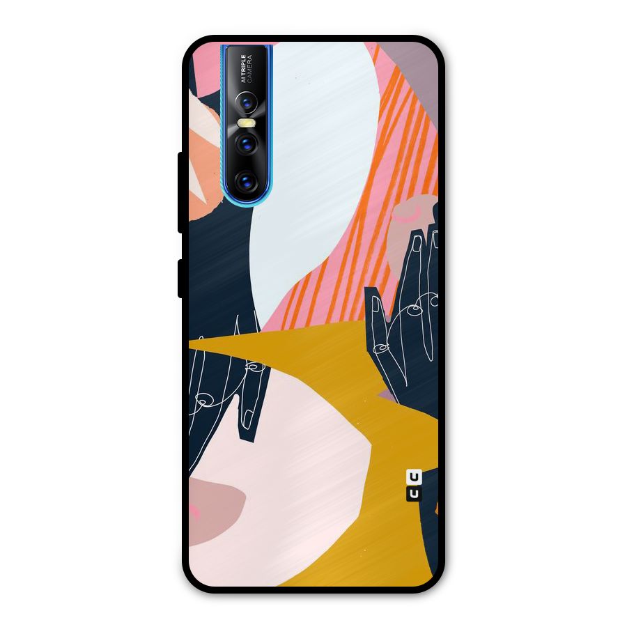 Abstract Hands Metal Back Case for Vivo V15 Pro
