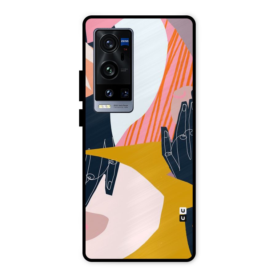 Abstract Hands Metal Back Case for Vivo X60 Pro Plus