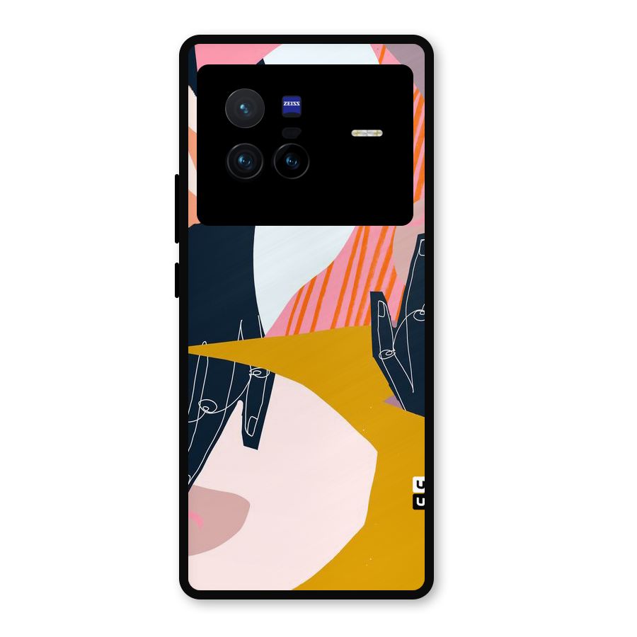 Abstract Hands Metal Back Case for Vivo X80