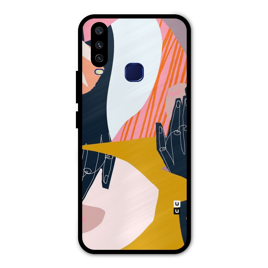 Abstract Hands Metal Back Case for Vivo Y15