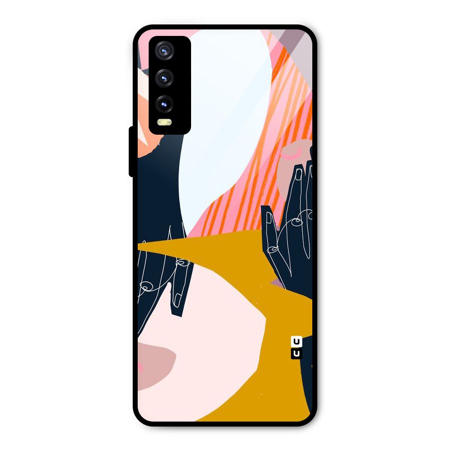 Abstract Hands Metal Back Case for Vivo Y20