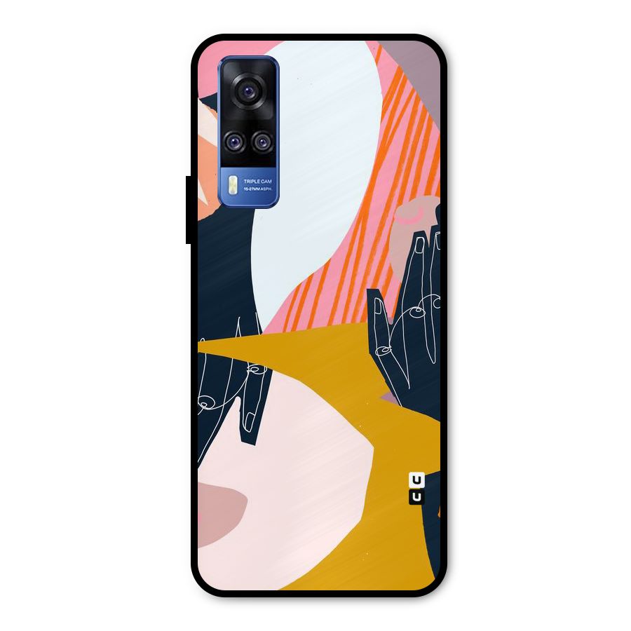 Abstract Hands Metal Back Case for Vivo Y31