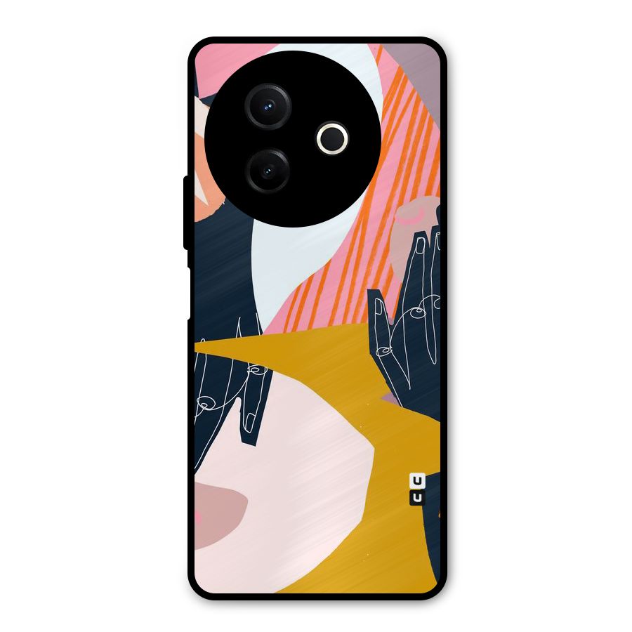 Abstract Hands Metal Back Case for Vivo Y39