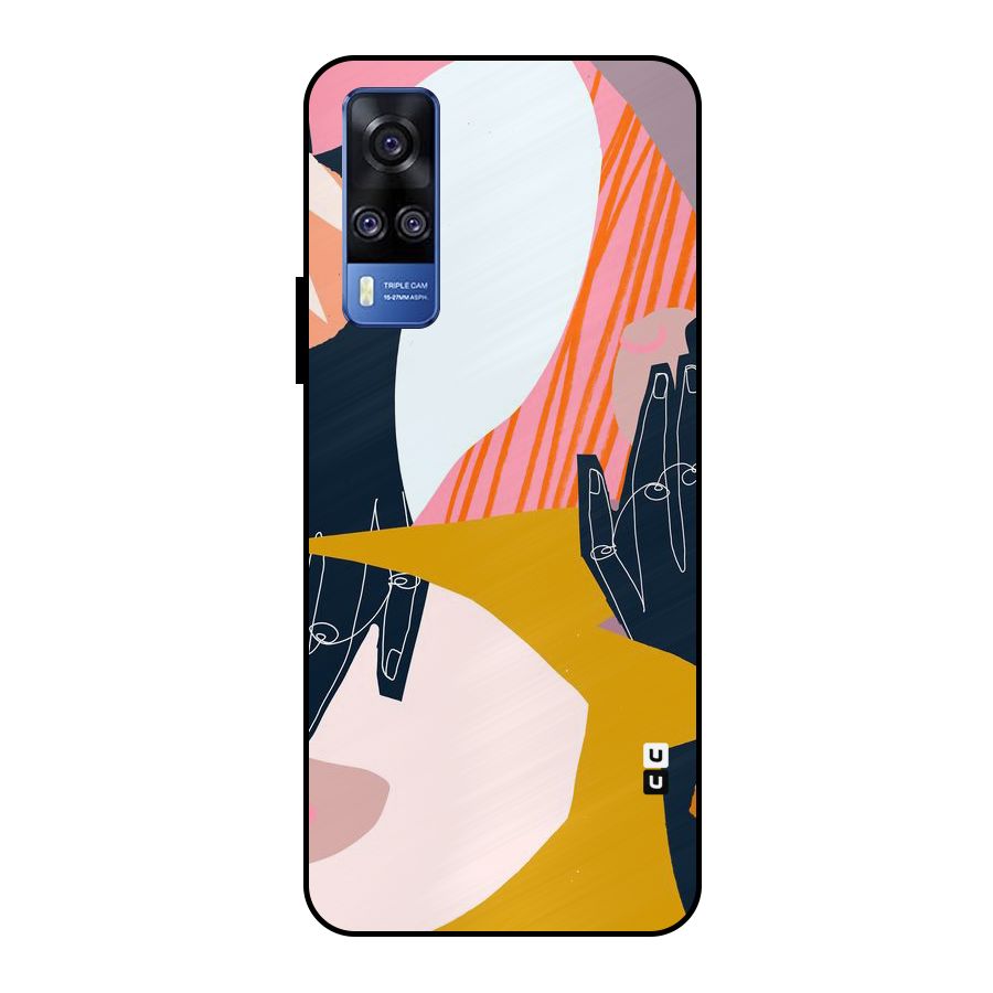 Abstract Hands Metal Back Case for Vivo Y51
