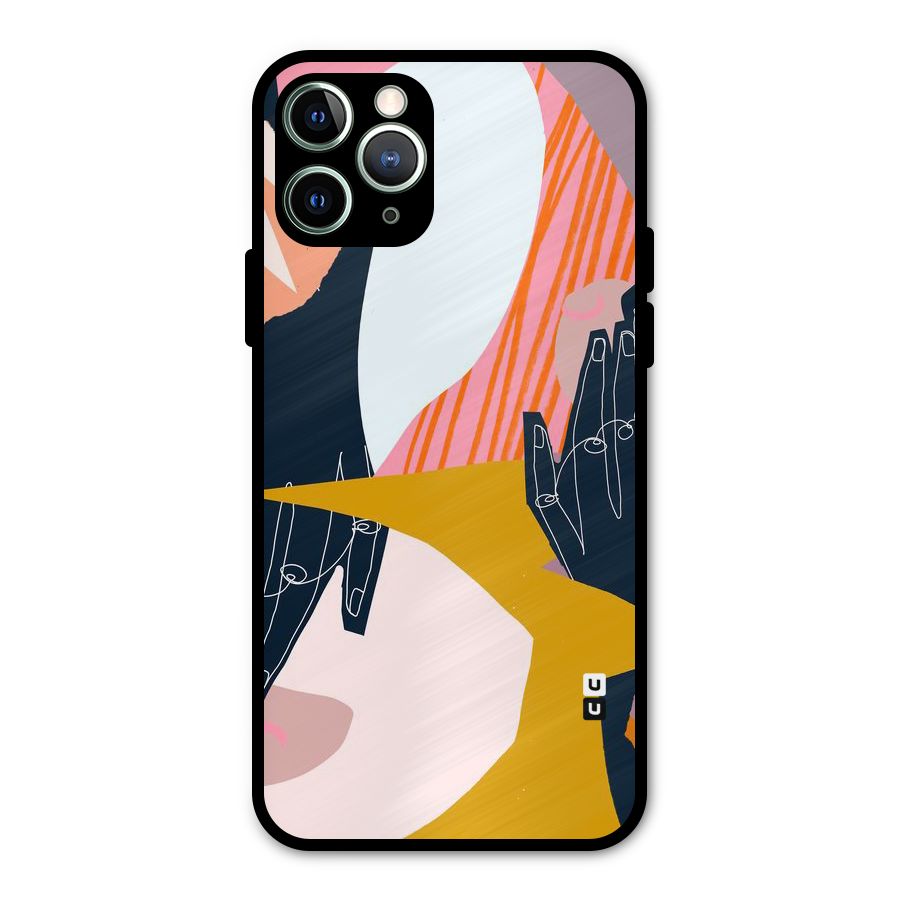 Abstract Hands Metal Back Case for iPhone 11 Pro Max