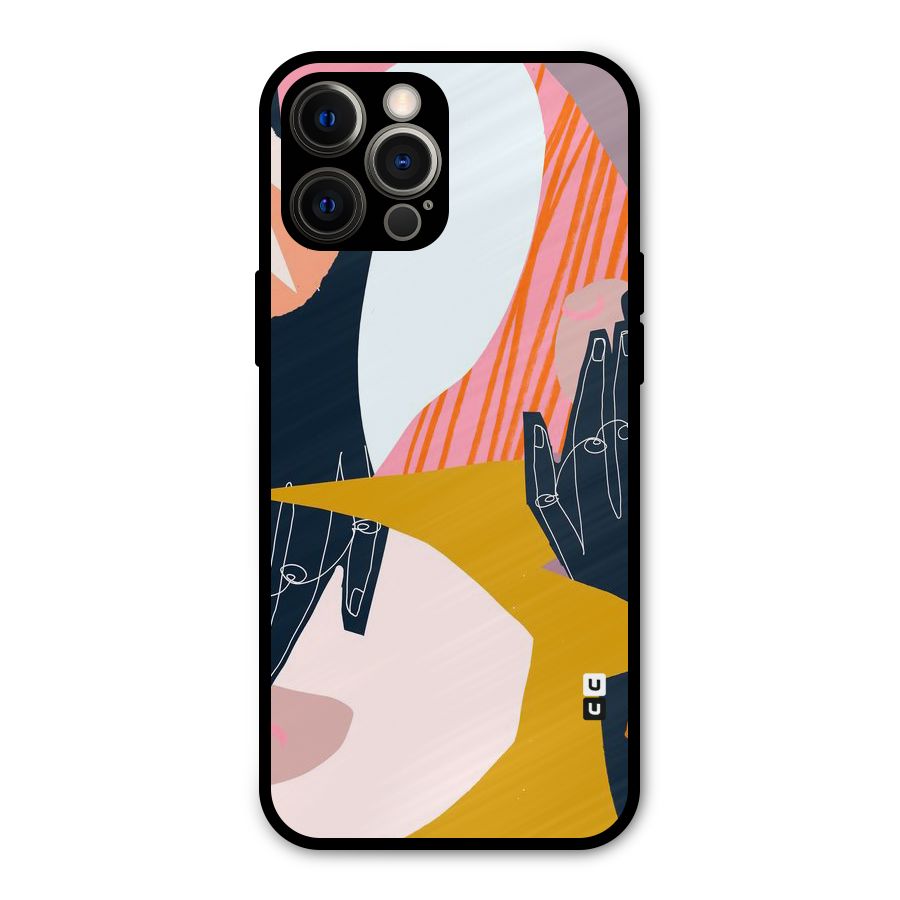 Abstract Hands Metal Back Case for iPhone 12 Pro Max