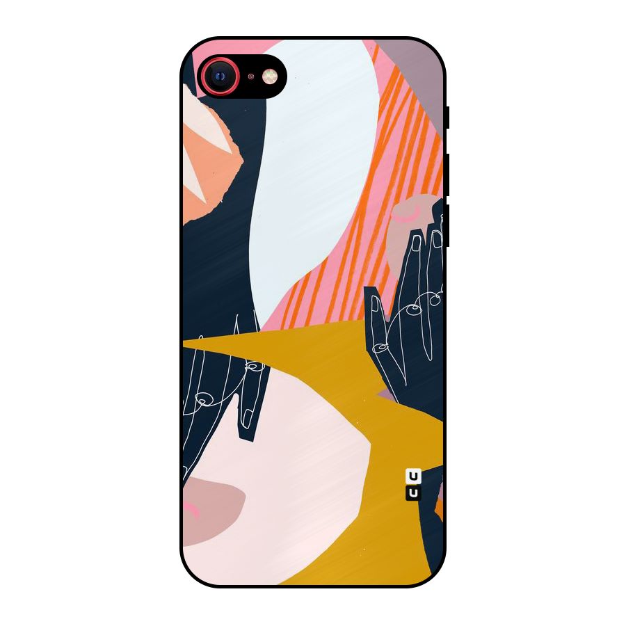 Abstract Hands Metal Back Case for iPhone 7