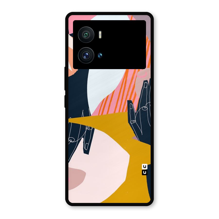 Abstract Hands Metal Back Case for iQOO 9 Pro