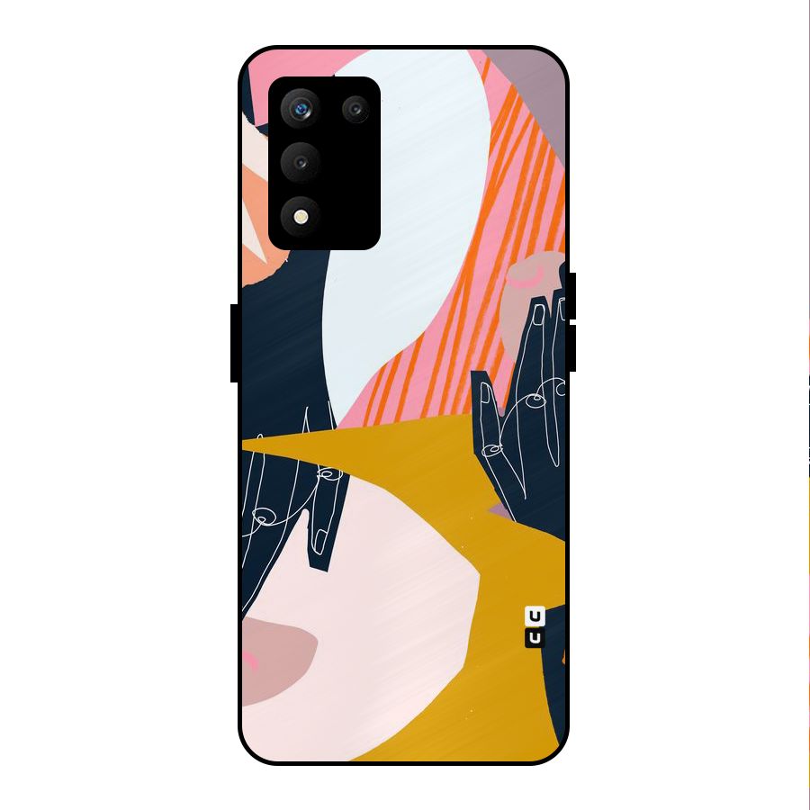 Abstract Hands Metal Back Case for realme 9 5G SE