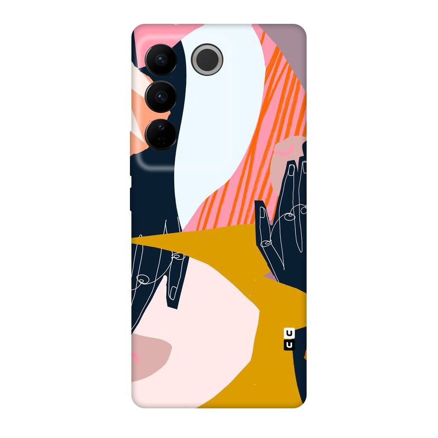 Abstract Hands Original Polycarbonate Back Case for Vivo V27