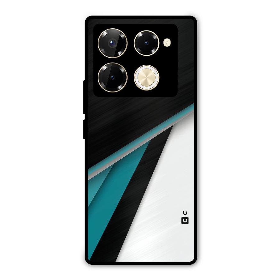 Abstract Lines Of Blue Metal Back Case for Infinix Note 40 Pro