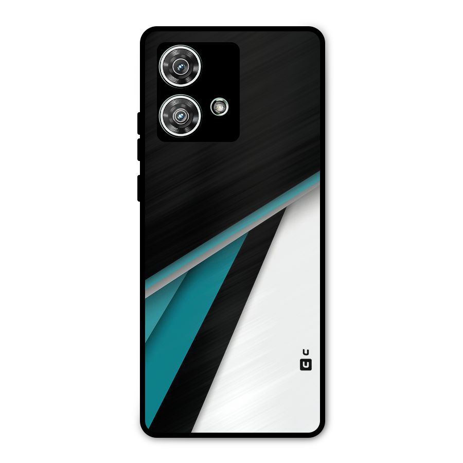 Abstract Lines Of Blue Metal Back Case for Motorola Edge 40 Neo