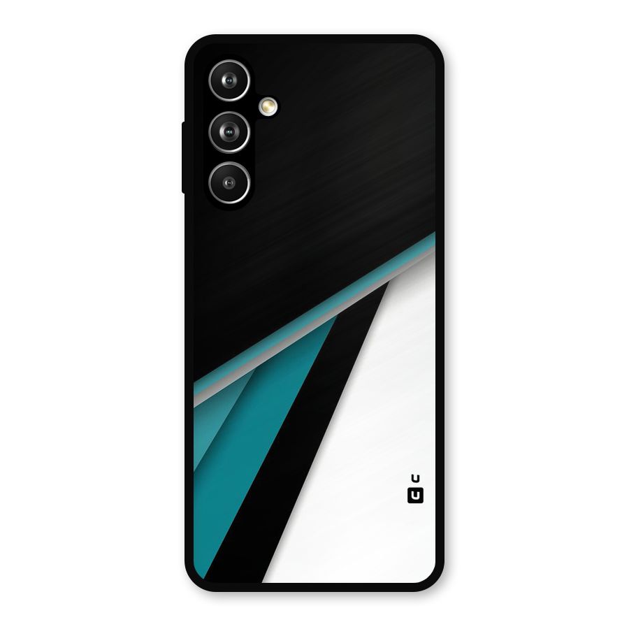 Abstract Lines Of Blue Metal Back Case for Samsung Galaxy M54