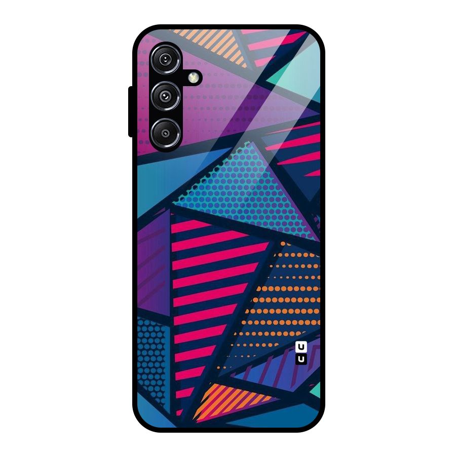 Abstract Lines Polka Glass Back Case for Galaxy M34 5G