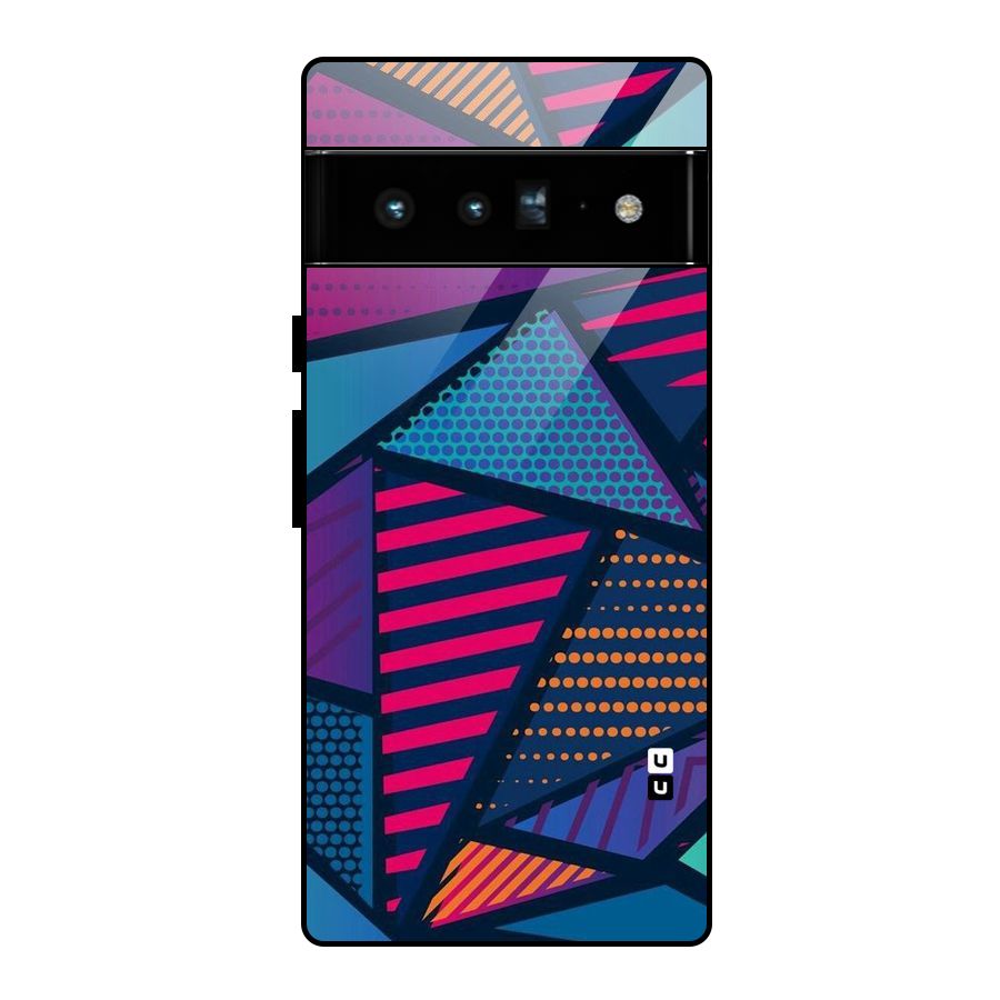 Abstract Lines Polka Glass Back Case for Google Pixel 6 Pro