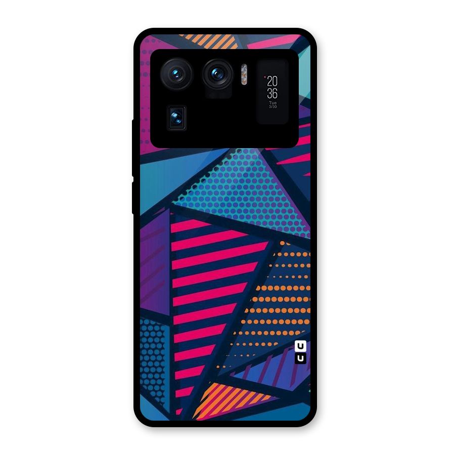 Abstract Lines Polka Glass Back Case for Mi 11 Ultra
