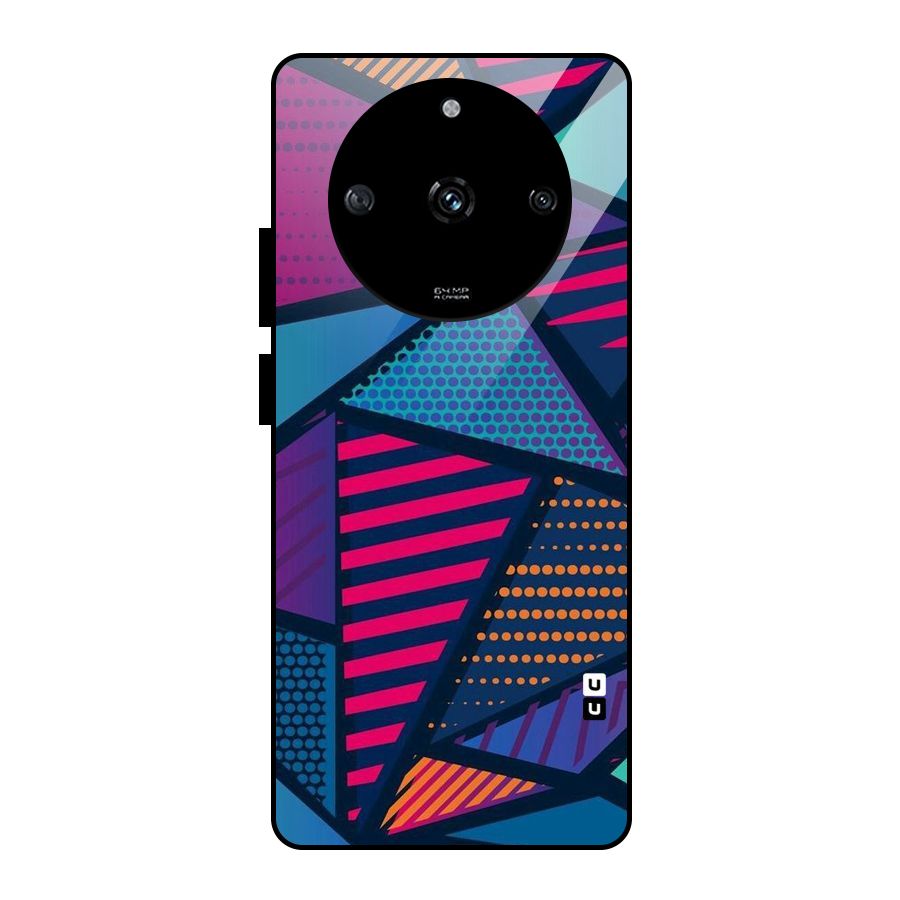 Abstract Lines Polka Glass Back Case for Realme Narzo 60 5G