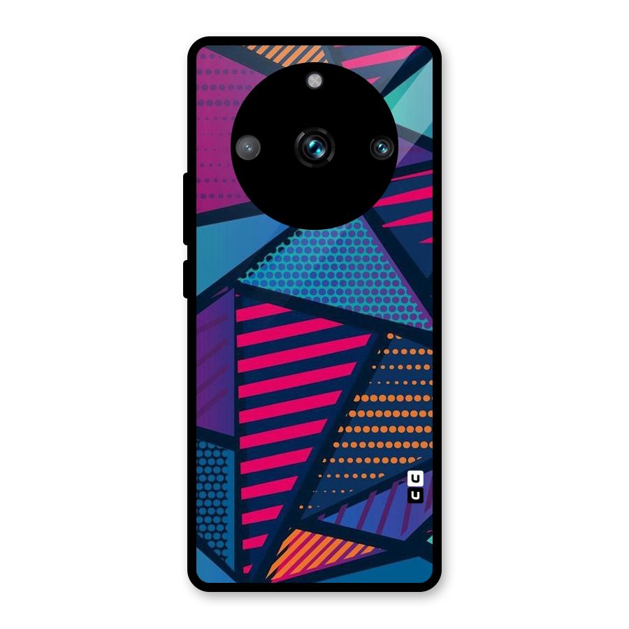 Abstract Lines Polka Glass Back Case for Realme Narzo 60 Pro
